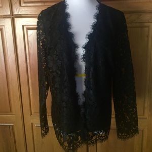NWOT Neiman Marcus Black Evening Lace Jacket